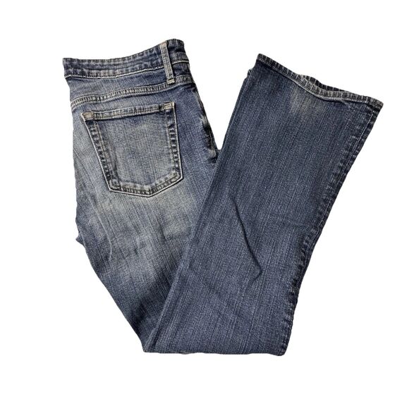 Vintage Gap Low Rise Boot Cut Jeans Womens 8/29 Ankle Med. Wash USA Made Stretch - Picture 1 of 12